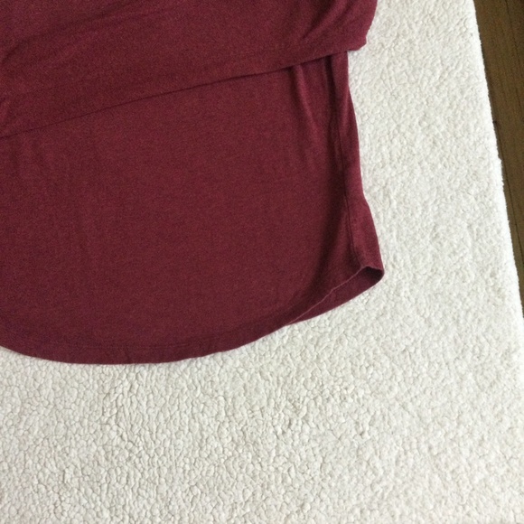 Vintage J. Crew Y2K Long Sleeve Crewneck Tee Burgundy - Sz Small - Picture 4 of 8